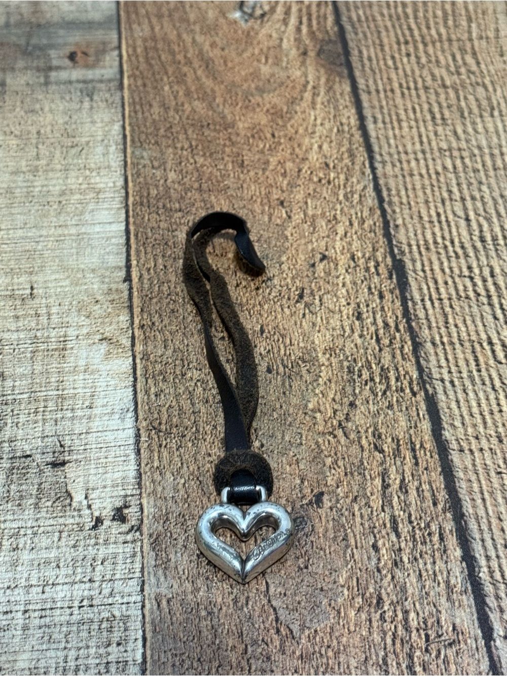 Vintage Brighton Heart Fob/ Keychain /Handbag Tag Fob Leather Strap Accessories